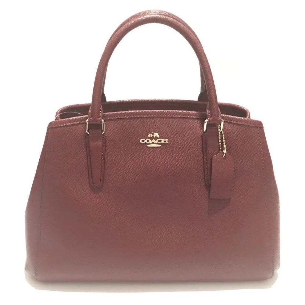 Coach Margot Carryall Crossgrain Leather Satchel Crossbody Bag no bag charm